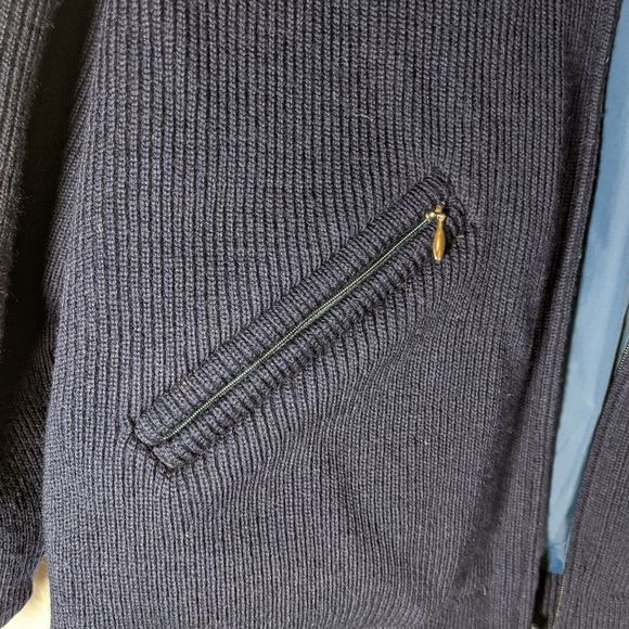 *SOLD*Vintage Reversible Wool Sweater Nylon Wind Breaker TM Athletics XL - Picture 9 of 13